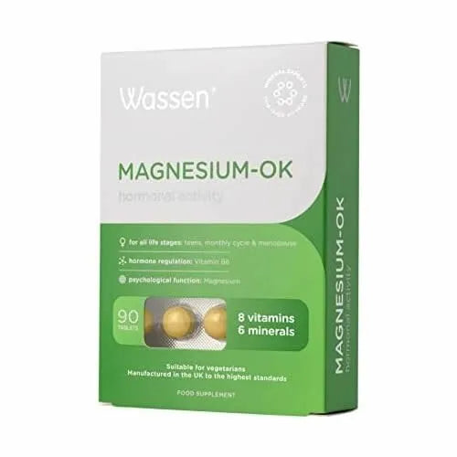 Wassen Magnesium 90 Tablets for Wellbeing